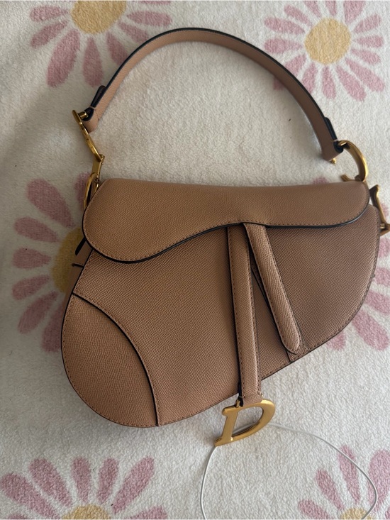 Dior Handbags - Dior Saddle Bag in Taupe with Gold Hardware